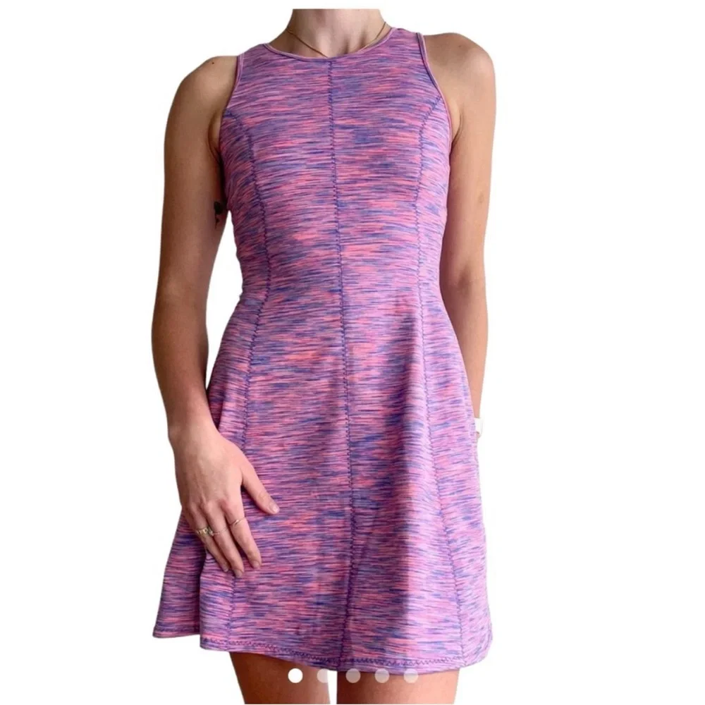 Lilly Pulitzer Cove Fit & Flare Pink Space Dye Women’s XS Mini Dress Sleeveless